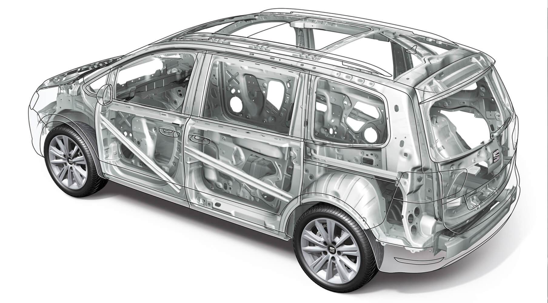 SEAT Alhambra X-Ray Crumple Zones