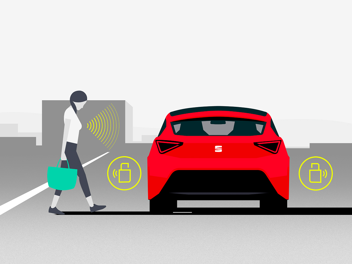 „SEAT Arona“ KESSY centrinis užraktas