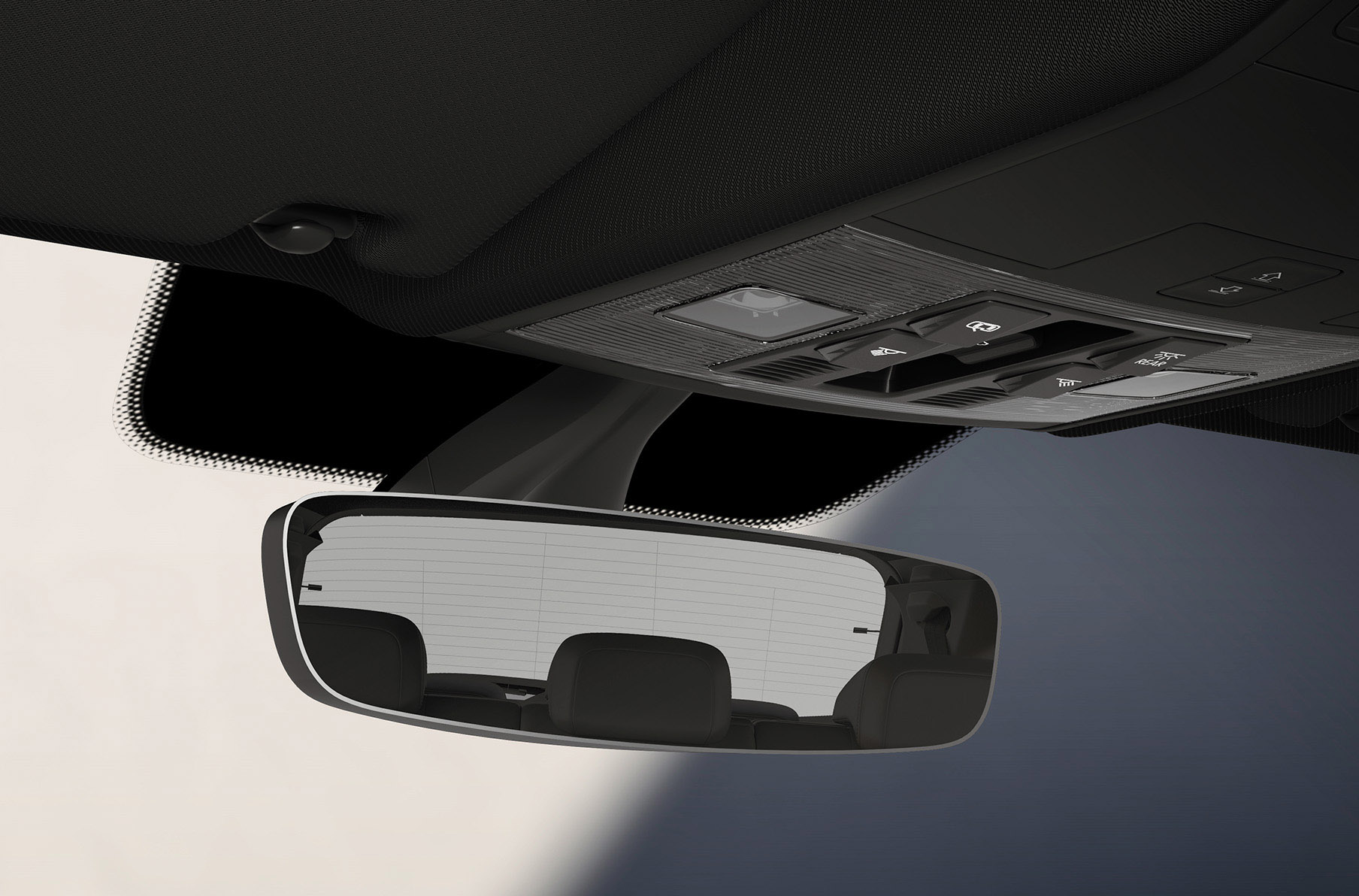 Naujojo SEAT Tarraco XPERIENCE automatiškai užtemstantis galinio vaizdo veidrodėlis