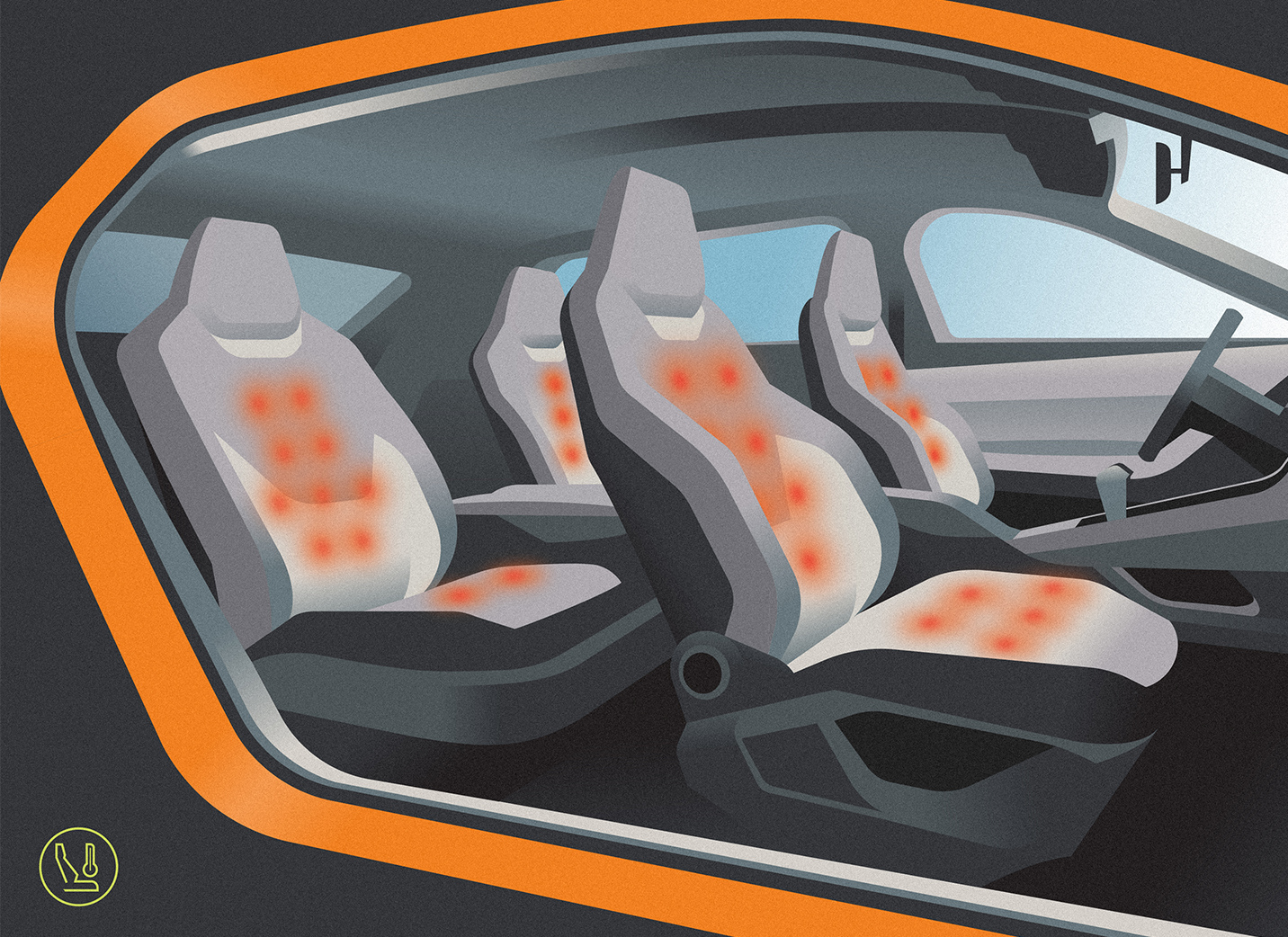 Naujojo 7 vietų SUV SEAT Tarraco šildomos priekinės ir galinės sėdynės 